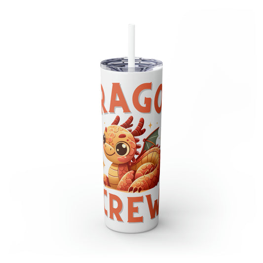 Dragon Crew Skinny Tumbler with Straw, 20oz