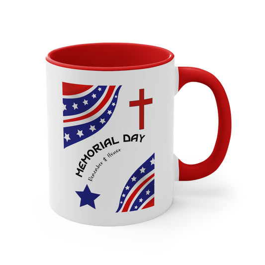 Memorial Day Accent Coffee Mug, 11oz