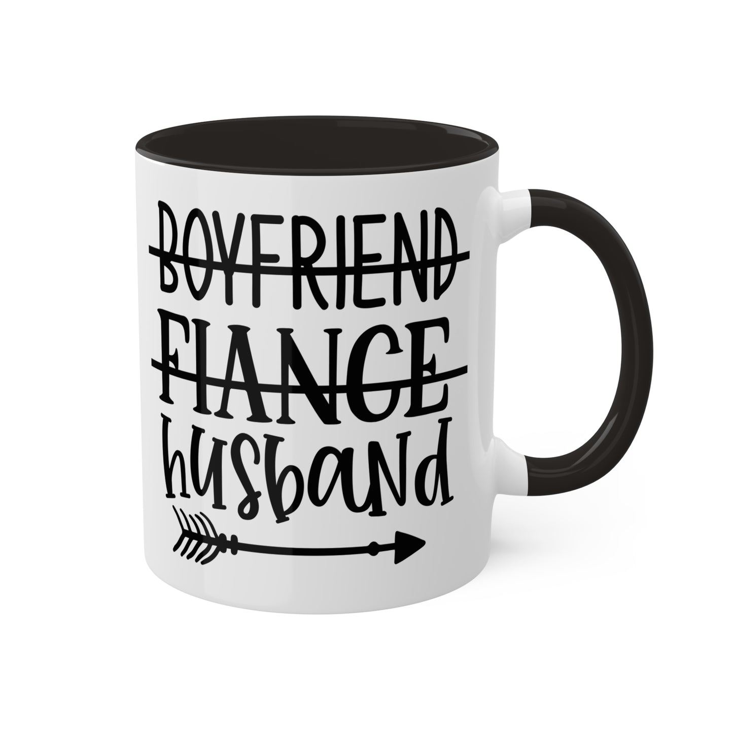 Boyfriend Fiance Husband, Two Tone mug, Husband Mug, Colorful Mugs11oz