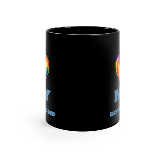 I Love My Boyfriend 11oz Black Mug