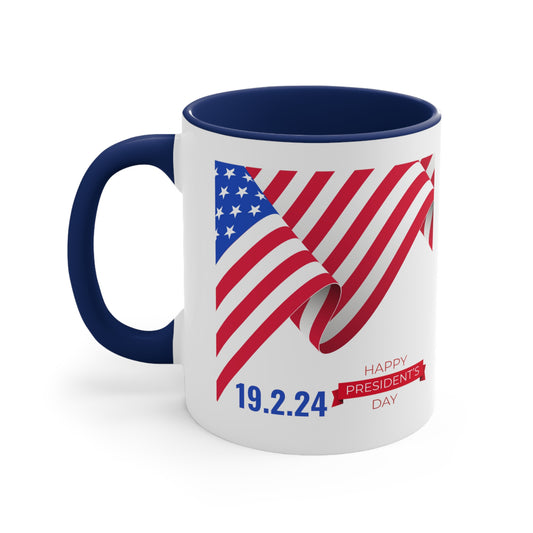 Happy President's Day 2024 Accent Coffee Mug, 11oz