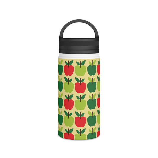 Back To School Apples Stainless Steel Water Bottle, Handle Lid