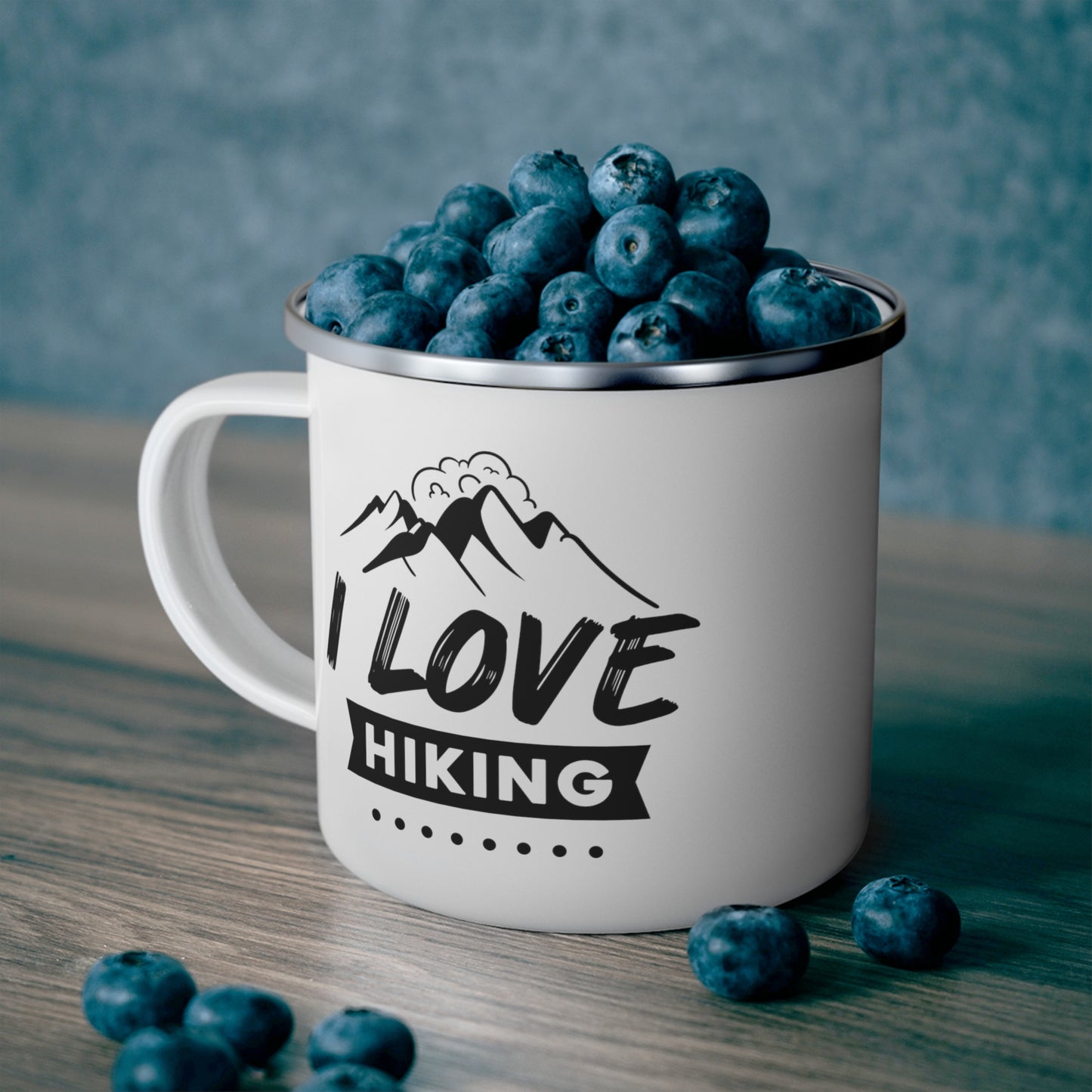 I Love Hiking Enamel Camping Mug