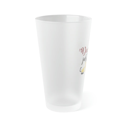 Dear Santa Just Bring Beer Frosted Pint Glass, 16oz