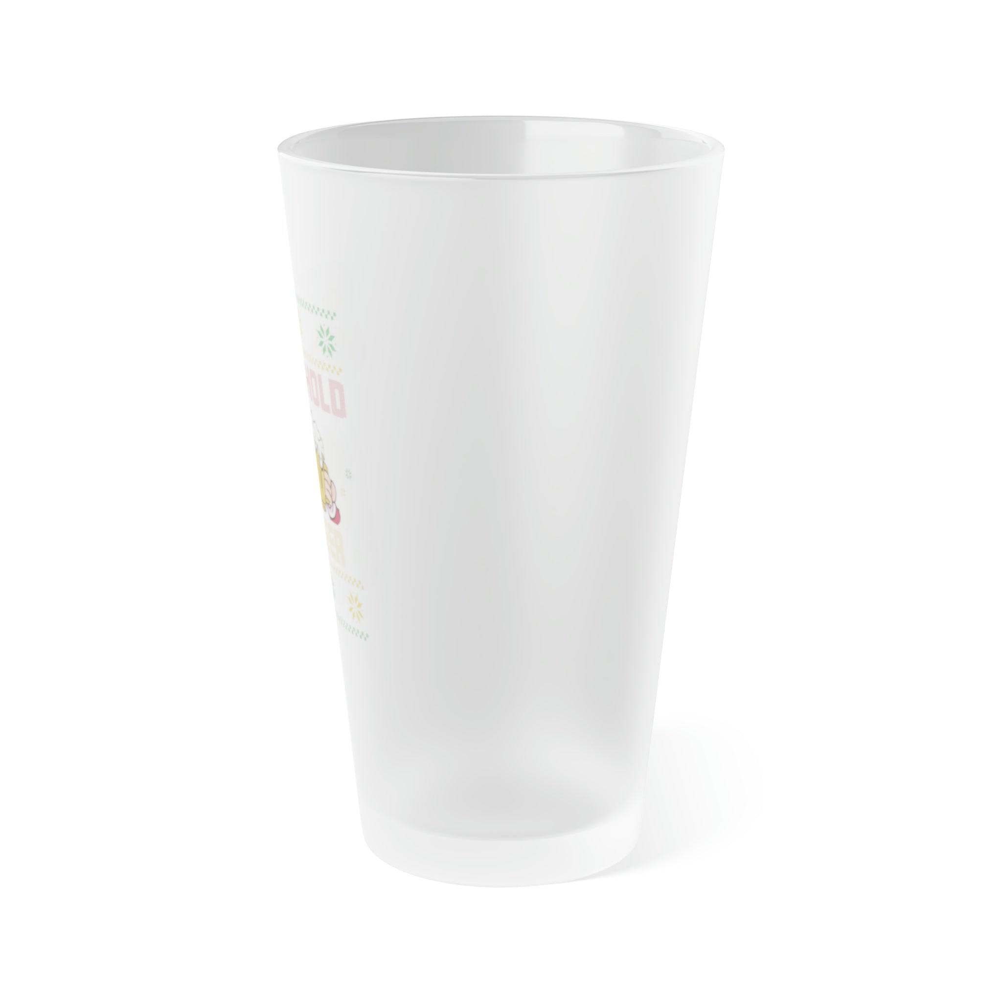 Ho Ho Hold My Beer Frosted Pint Glass, 16oz