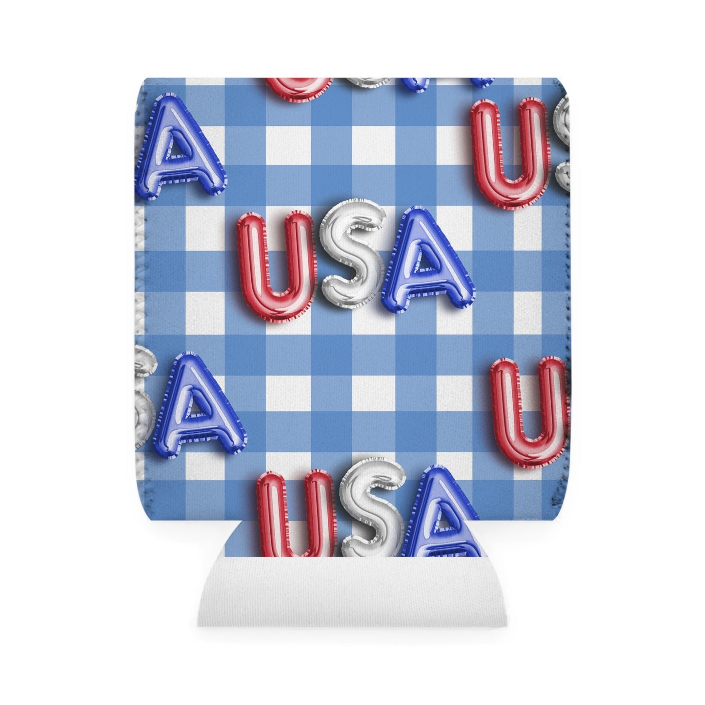 American Flag Themed USA Balloons Can Cooler Sleeve