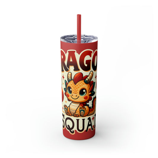 Dragon Squad Skinny Tumbler with Straw, 20oz