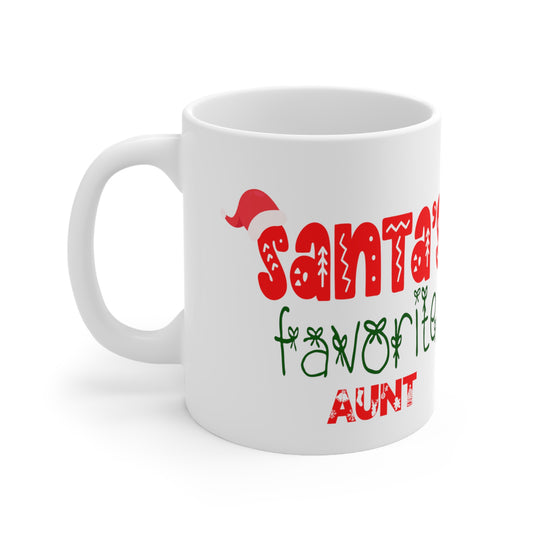 Santa's Favorite Aunt Ceramic Mug 11oz