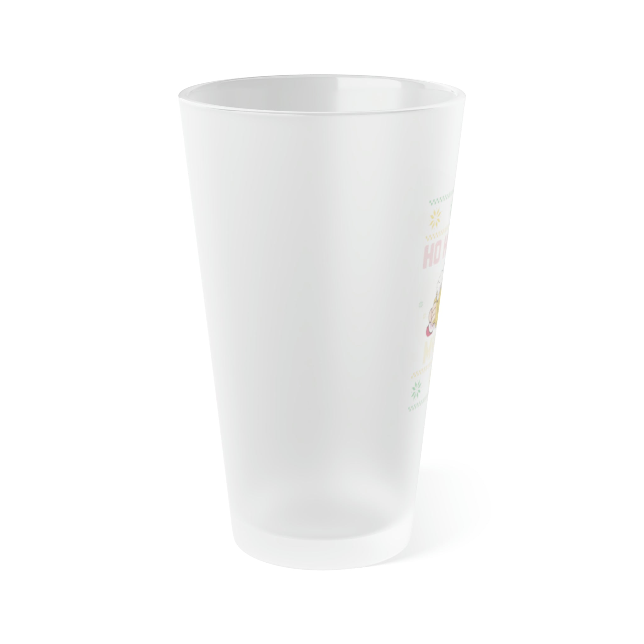 Ho Ho Hold My Beer Frosted Pint Glass, 16oz