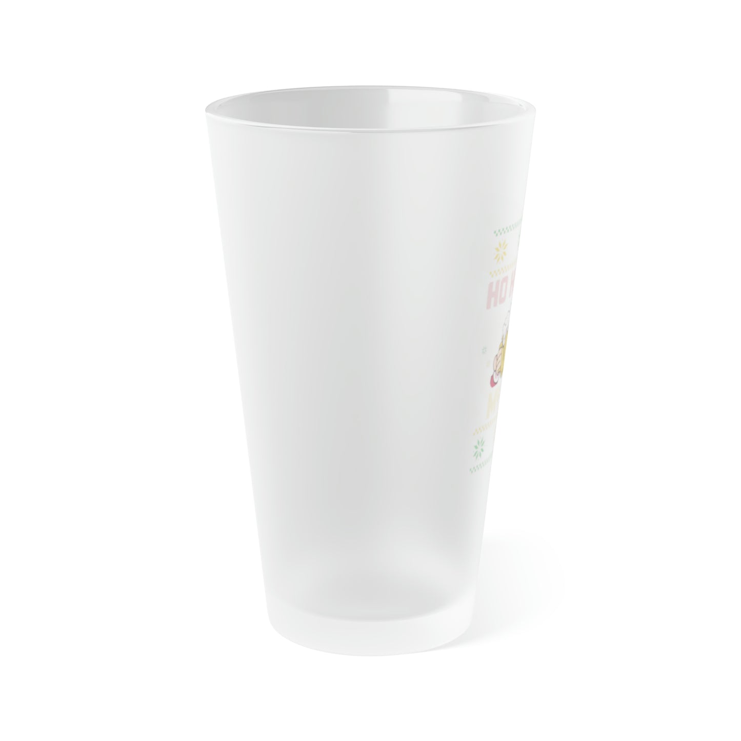 Ho Ho Hold My Beer Frosted Pint Glass, 16oz