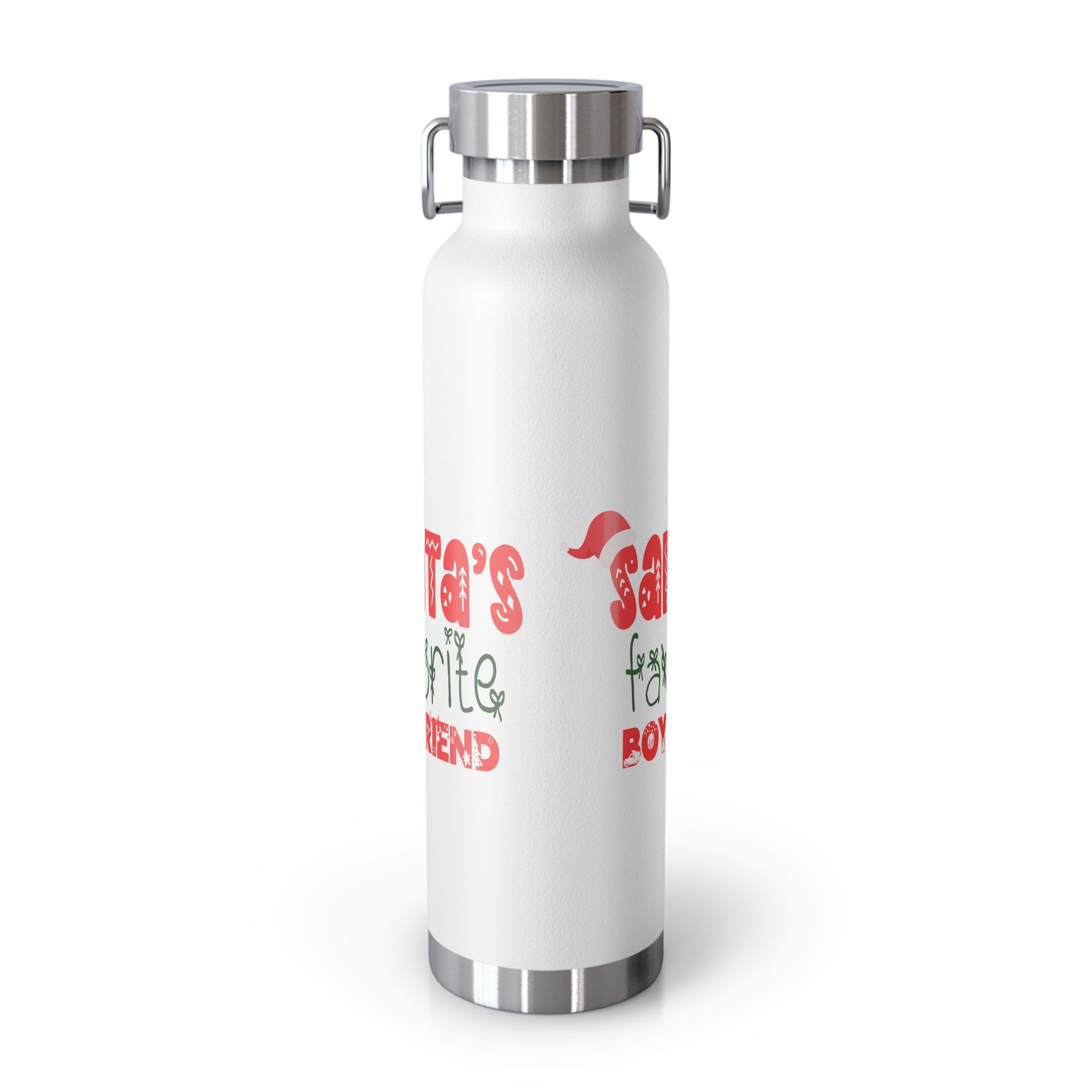 Santa's Favorite Boyfriend Copper Vacuum Insulated Bottle, 22oz