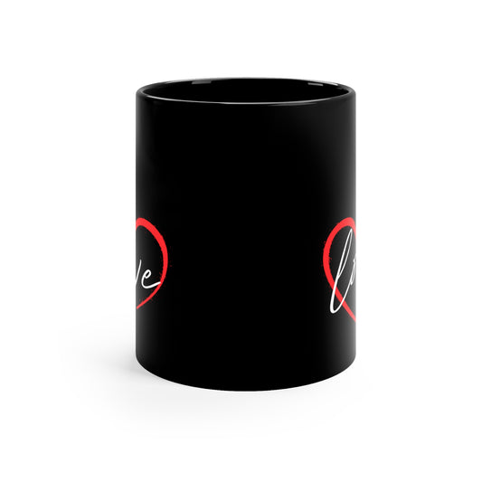 Love 11oz Black Mug