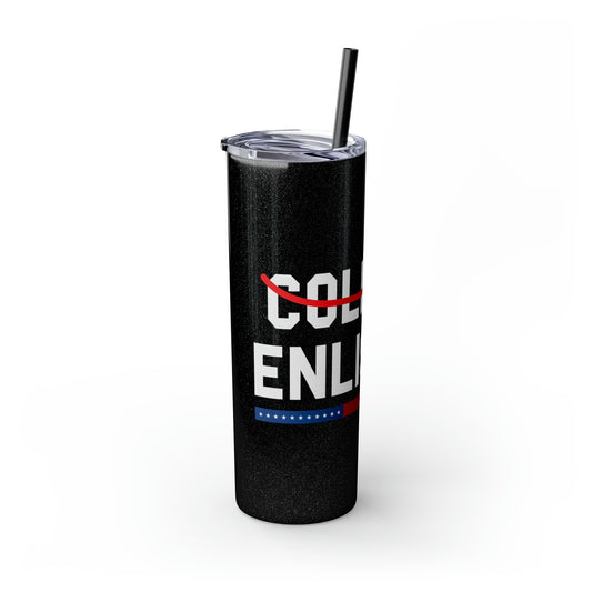 College Enlisted Skinny Tumbler with Straw, 20oz