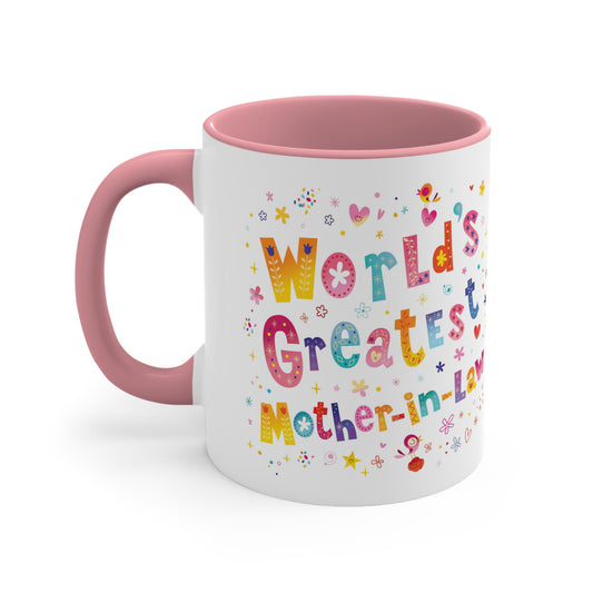 World's Greatest Mother-In-Law Accent Coffee Mug, 11oz