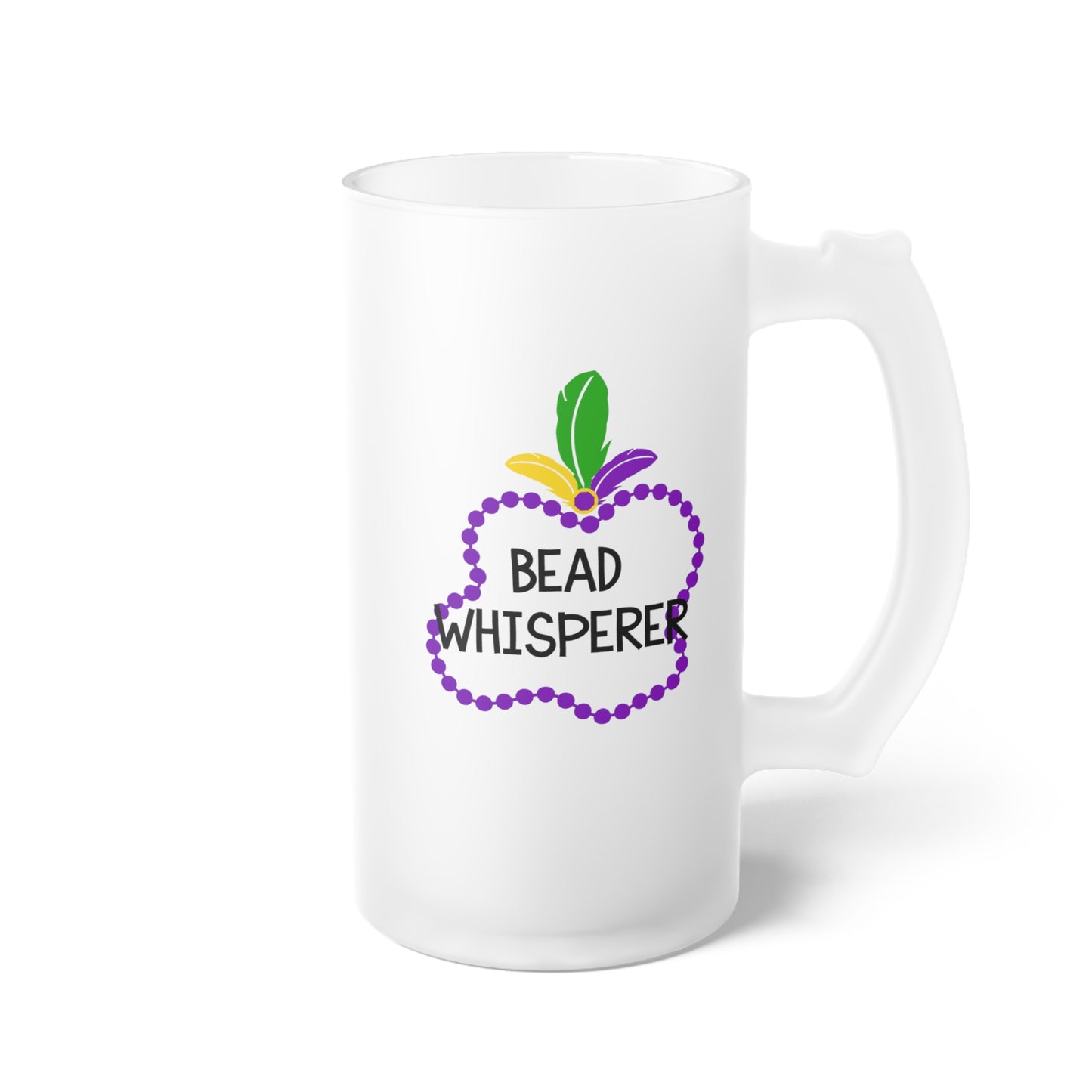 Bead Whisperer Frosted Glass Beer Mug