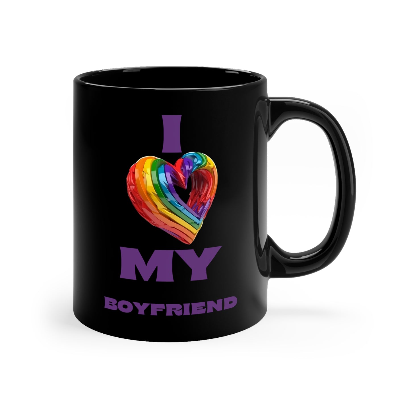 I Love My Boyfriend 11oz Black Mug