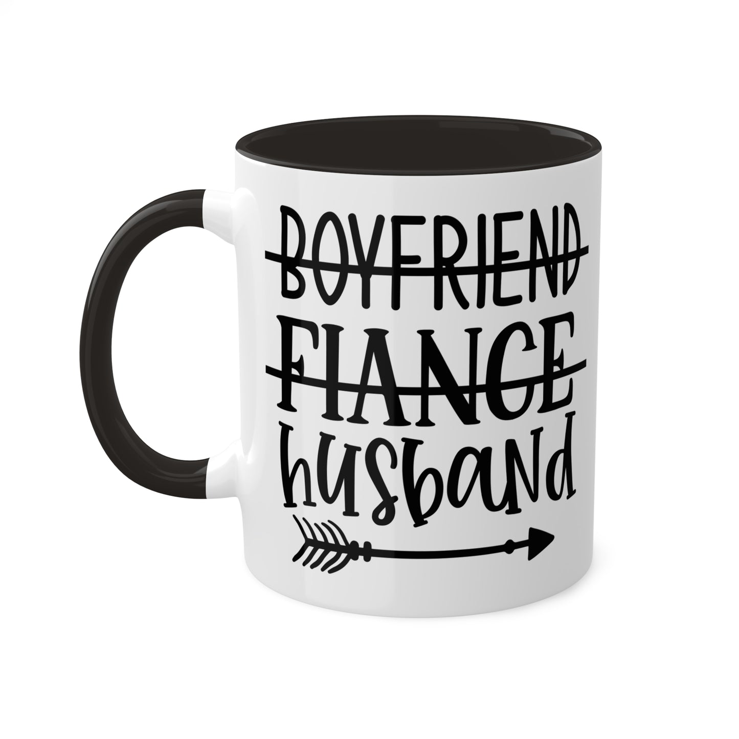 Boyfriend Fiance Husband, Two Tone mug, Husband Mug, Colorful Mugs11oz