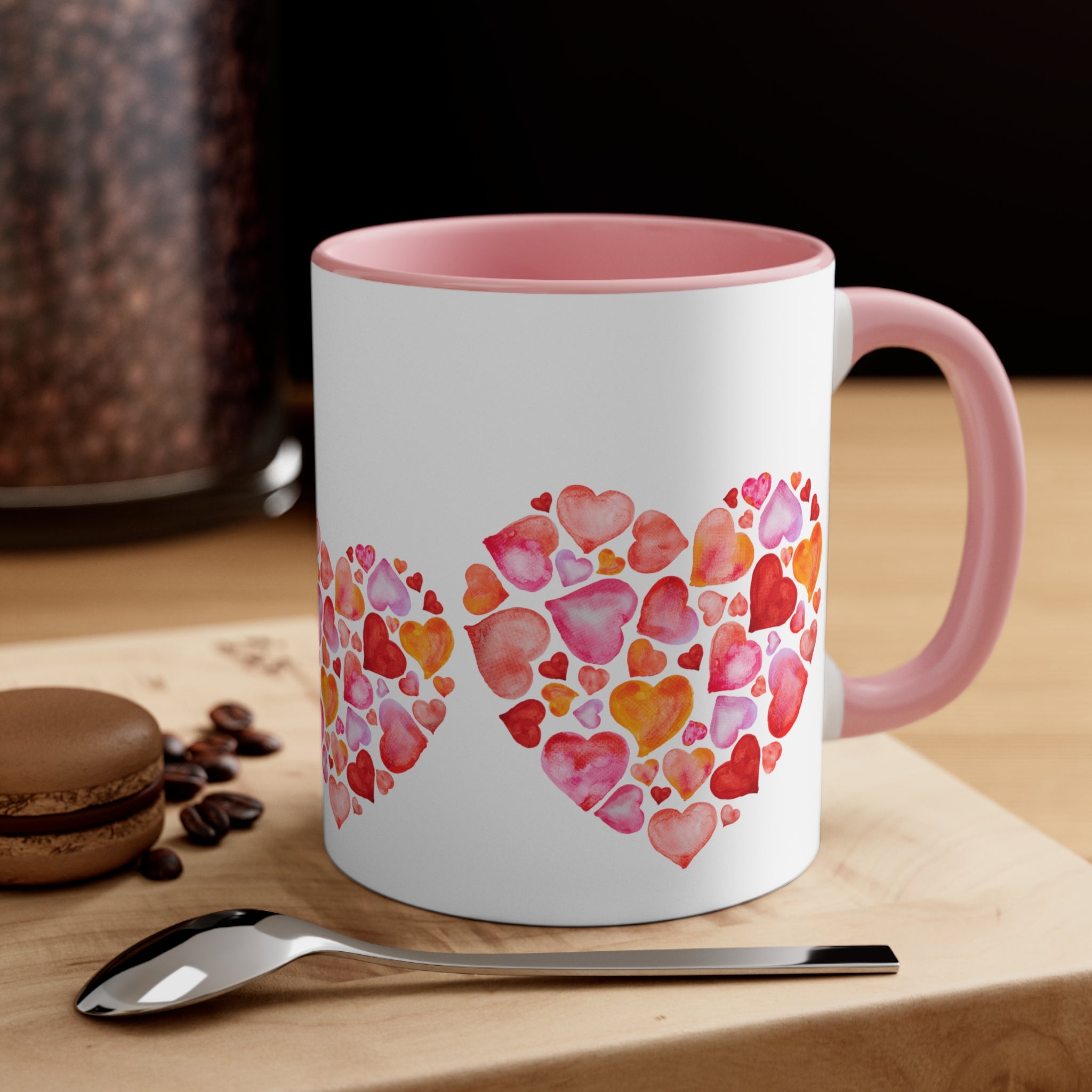 Valentine Hearts Accent Coffee Mug, 11oz