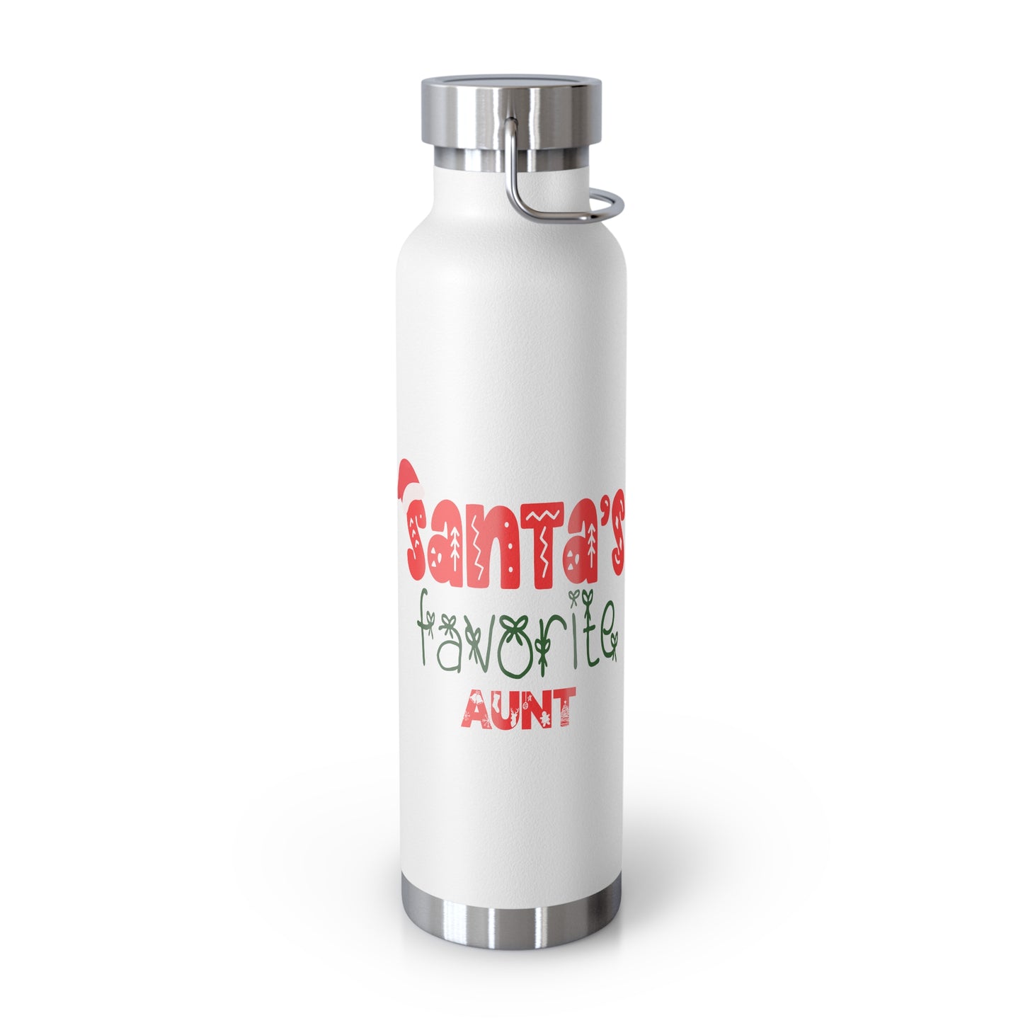 Santa's Favorite Aunt Copper Vacuum Insulated Bottle, 22oz