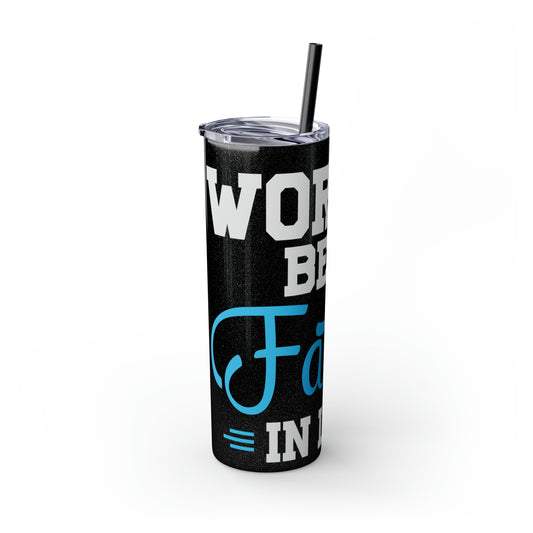 World's Best Father-In-Law Skinny Tumbler with Straw, 20oz