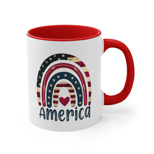 Love America Accent Coffee Mug, 11oz