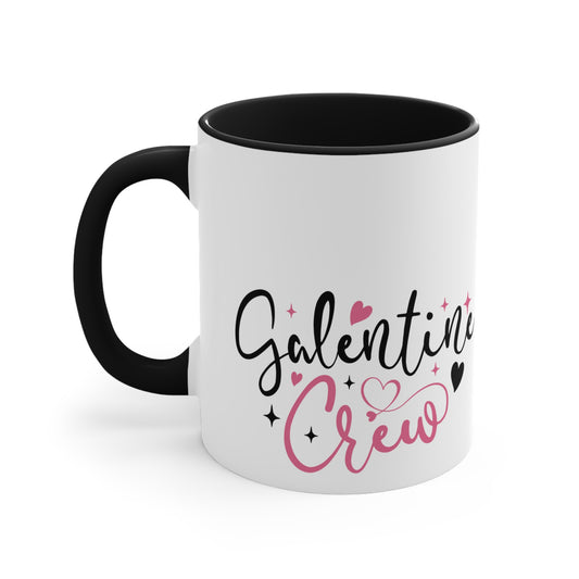 Galentine's Crew Accent Coffee Mug, 11oz