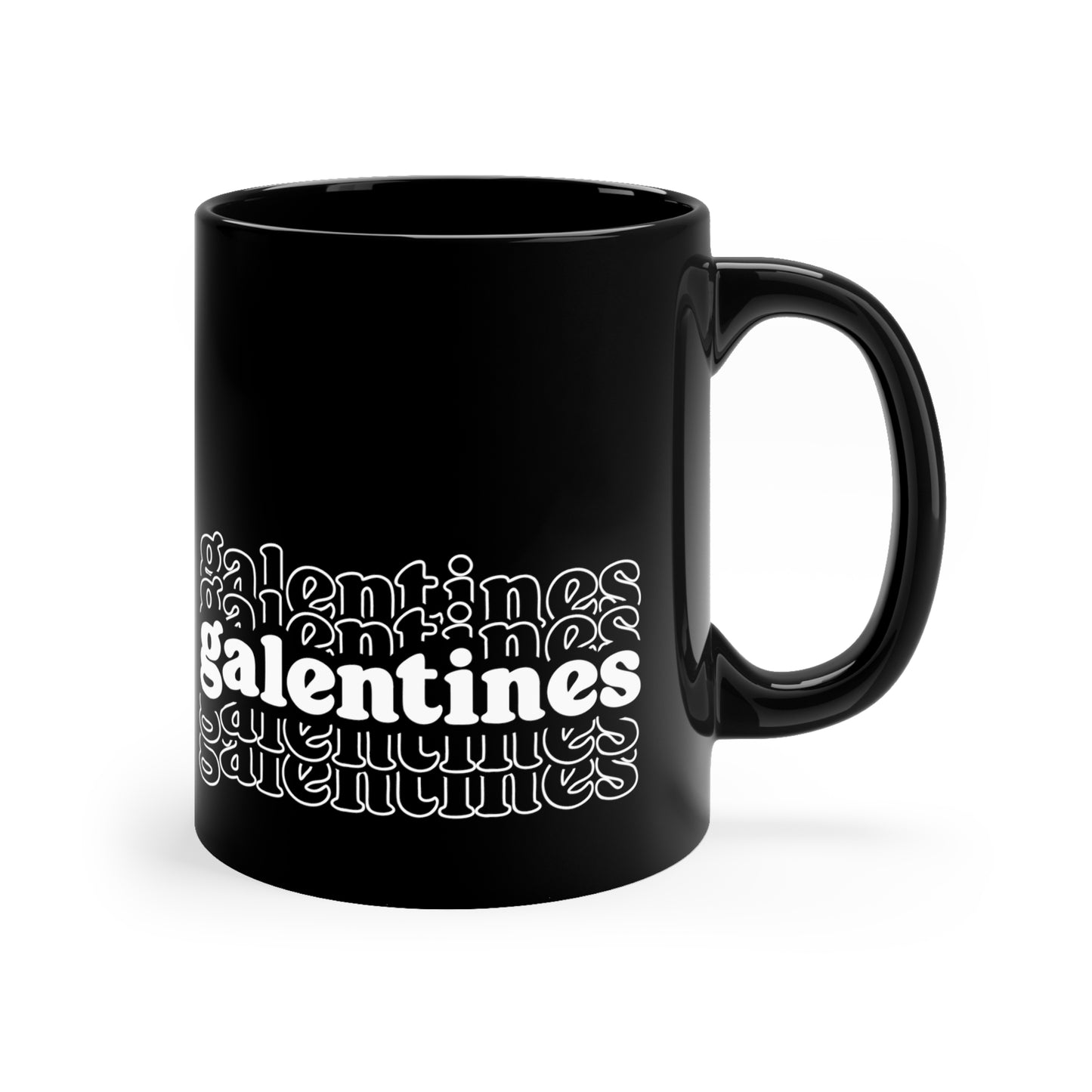 Galentines 11oz Black Mug
