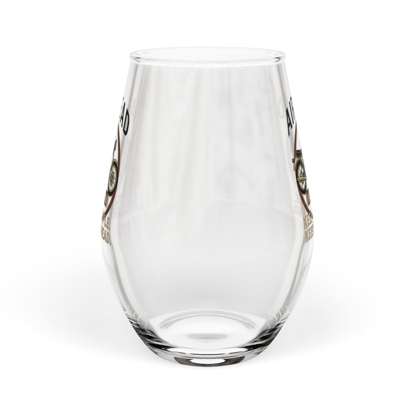Airhead Stemless Wine Glass, Airhead Glass 11.75oz, BMW Airhead Glass,
