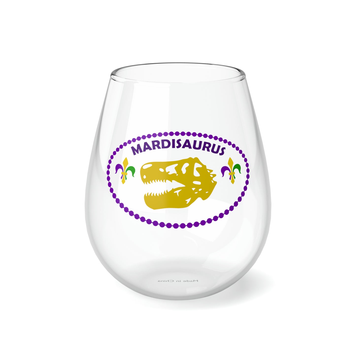 Mardisaurus Stemless Wine Glass, 11.75oz