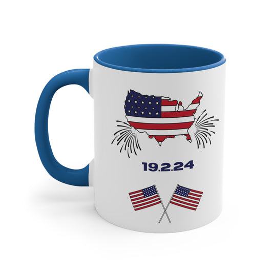 Happy President's Day 2024 Accent Coffee Mug, 11oz