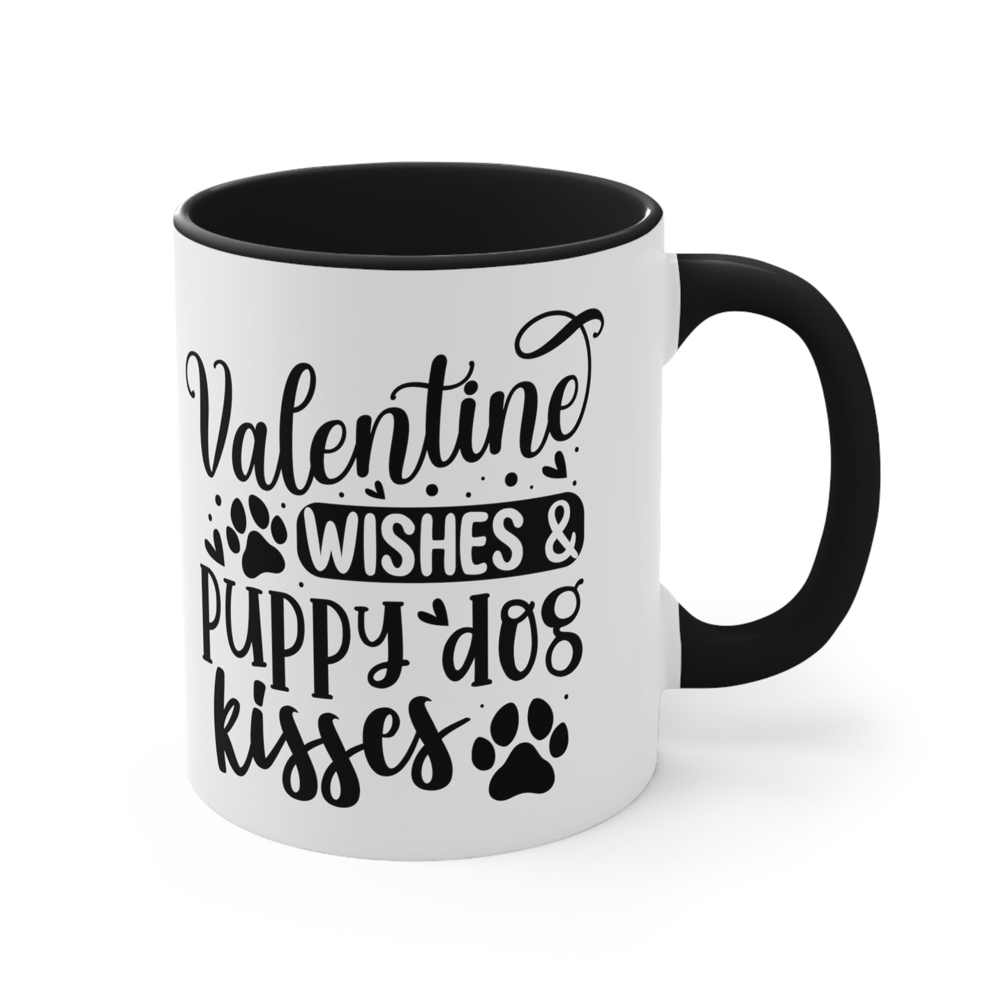 Valentine Wishes & Puppy Dog Kisses Accent Coffee Mug, 11oz