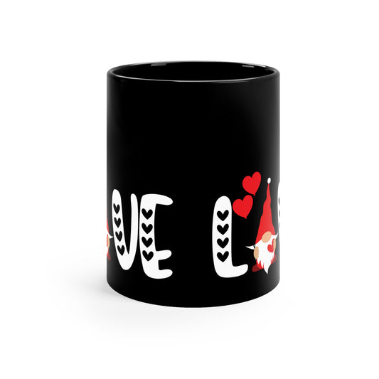 Love Gnome 11oz Black Mug