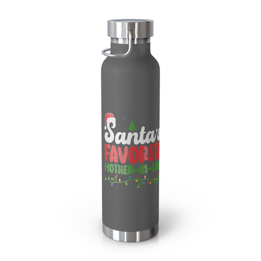 Santa's Favorite Mother-In-Law Copper Vacuum Insulated Bottle, 22oz