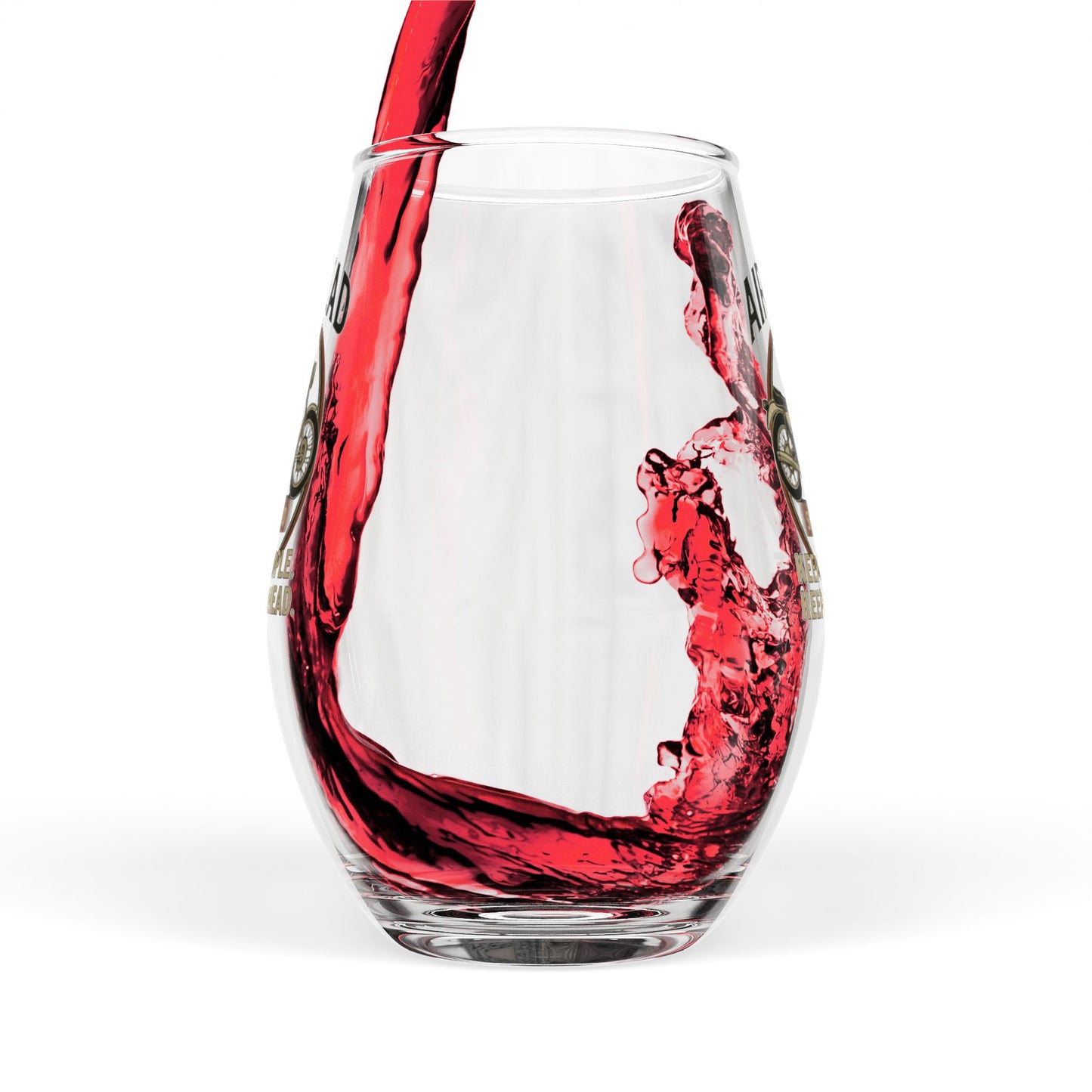 Airhead Stemless Wine Glass, Airhead Glass 11.75oz, BMW Airhead Glass,