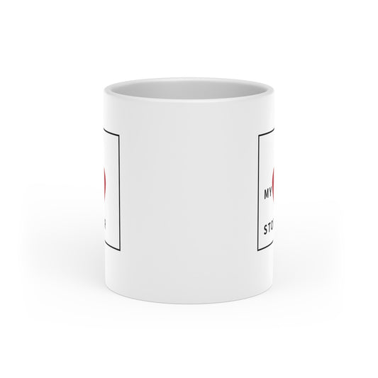 My Heart Stopper Heart-Shaped Mug