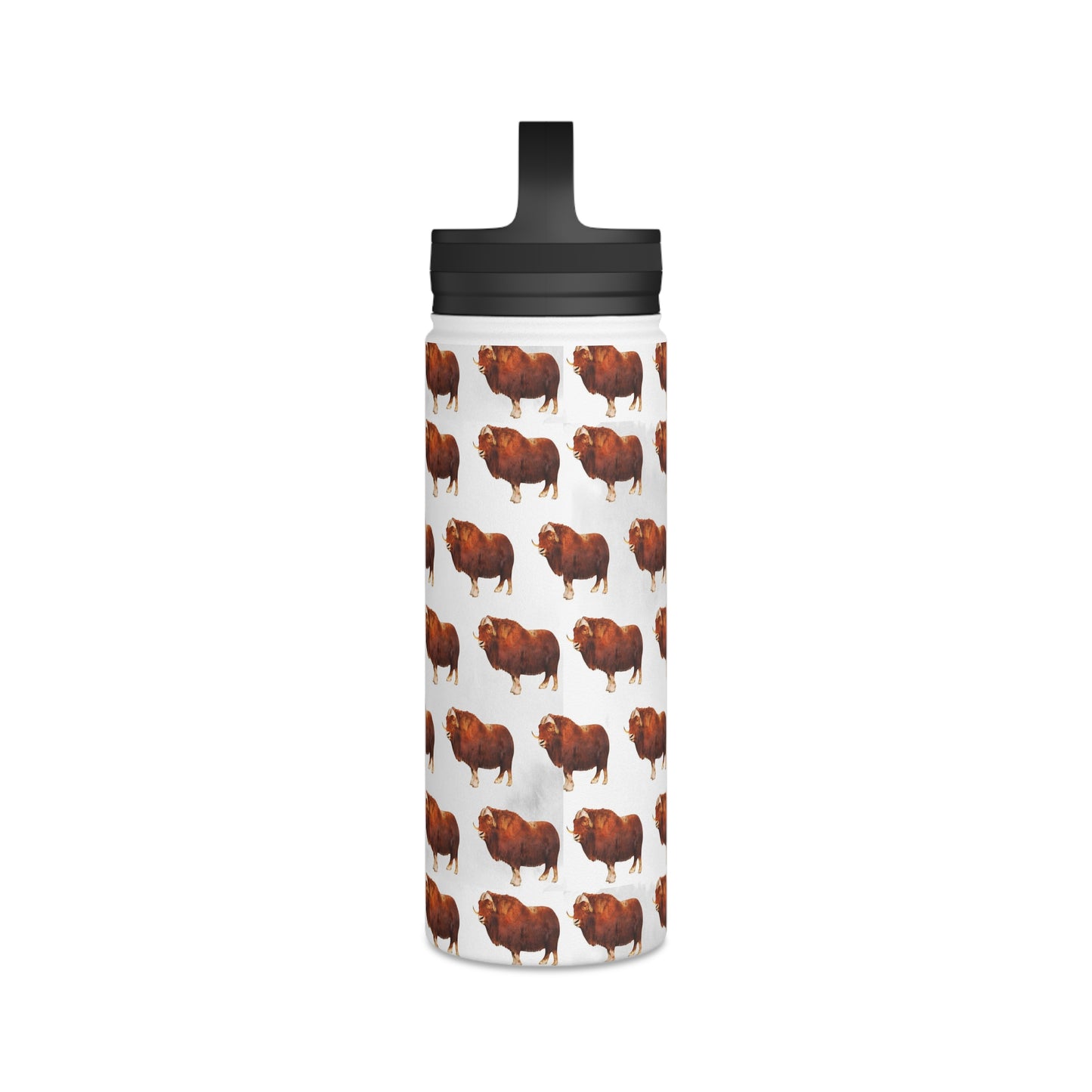 Back To School Animals Stainless Steel Water Bottle, Handle Lid