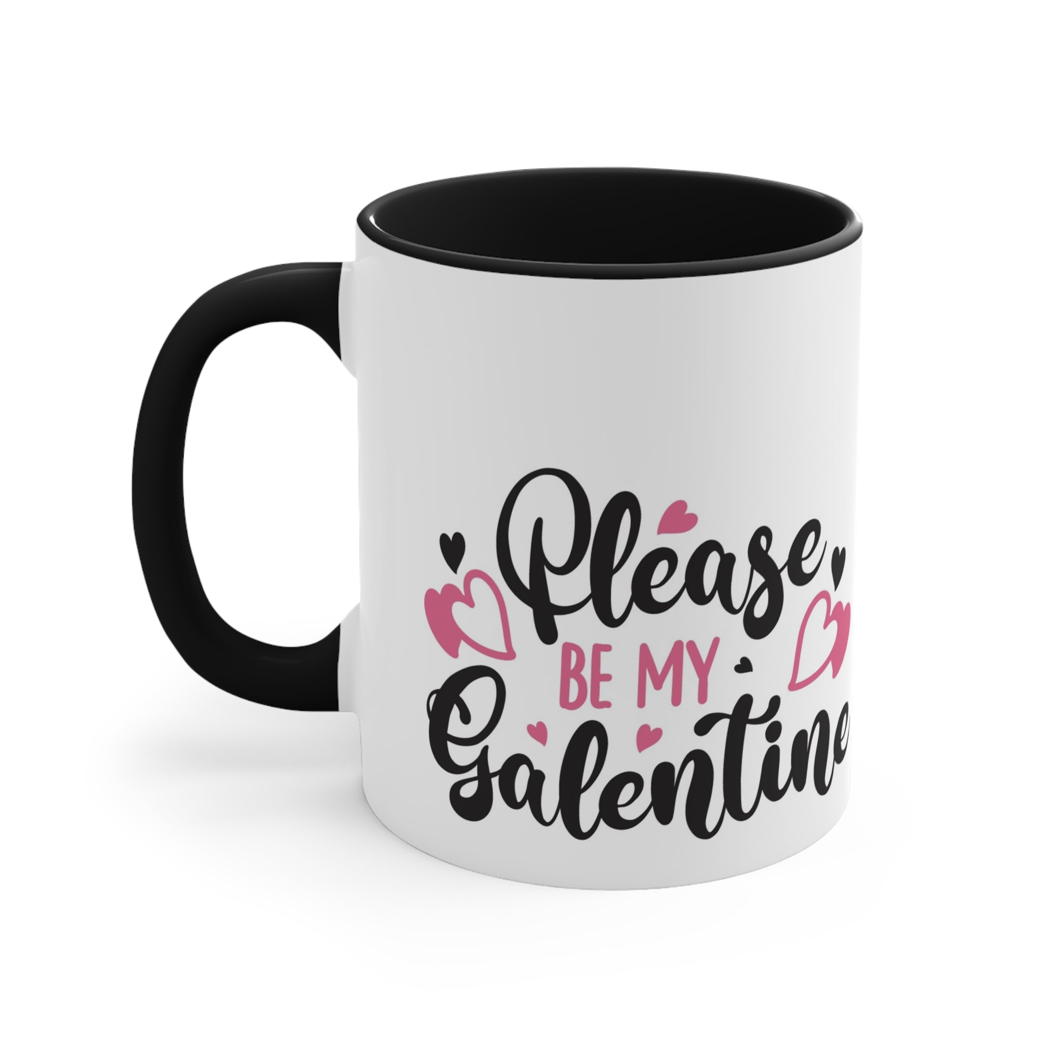 Please Be My Galentine Accent Coffee Mug, 11oz