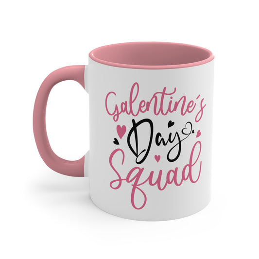 Galentine's Day Squad Accent Coffee Mug, 11oz