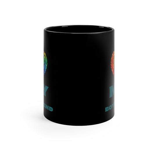I Love My Boyfriend 11oz Black Mug
