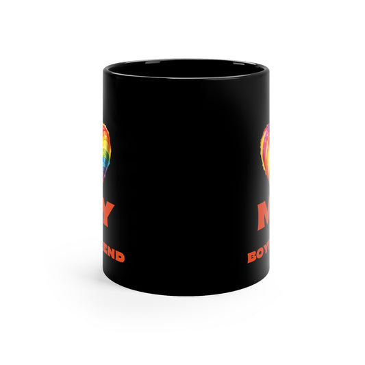 I Love My Boyfriend 11oz Black Mug