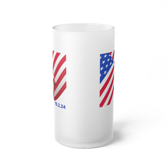 Happy President's Day 2024 Frosted Glass Beer Mug