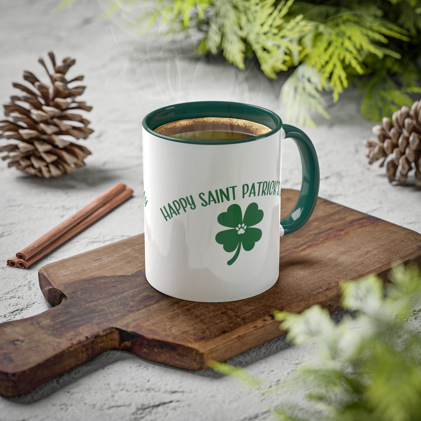 Happy St Patrick's Day Accent Mugs, 11oz