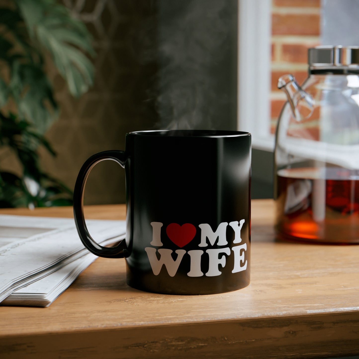 I Love My Wife 11oz Black Mug