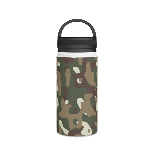Back To School Camoflauge Stainless Steel Water Bottle, Handle Lid