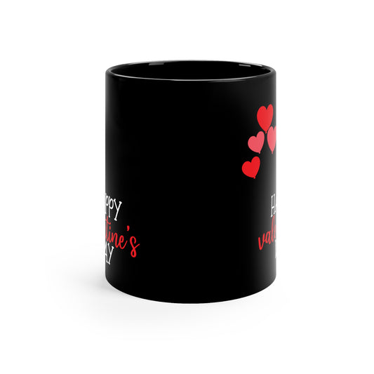 Happy Valentines Day 11oz Black Mug