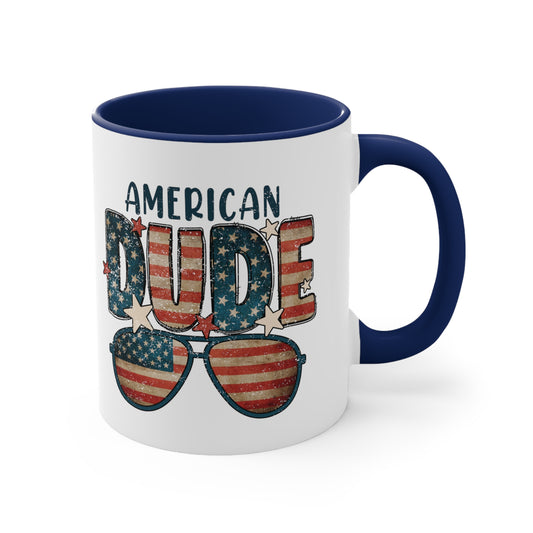 American Dude Accent Coffee Mug, 11oz