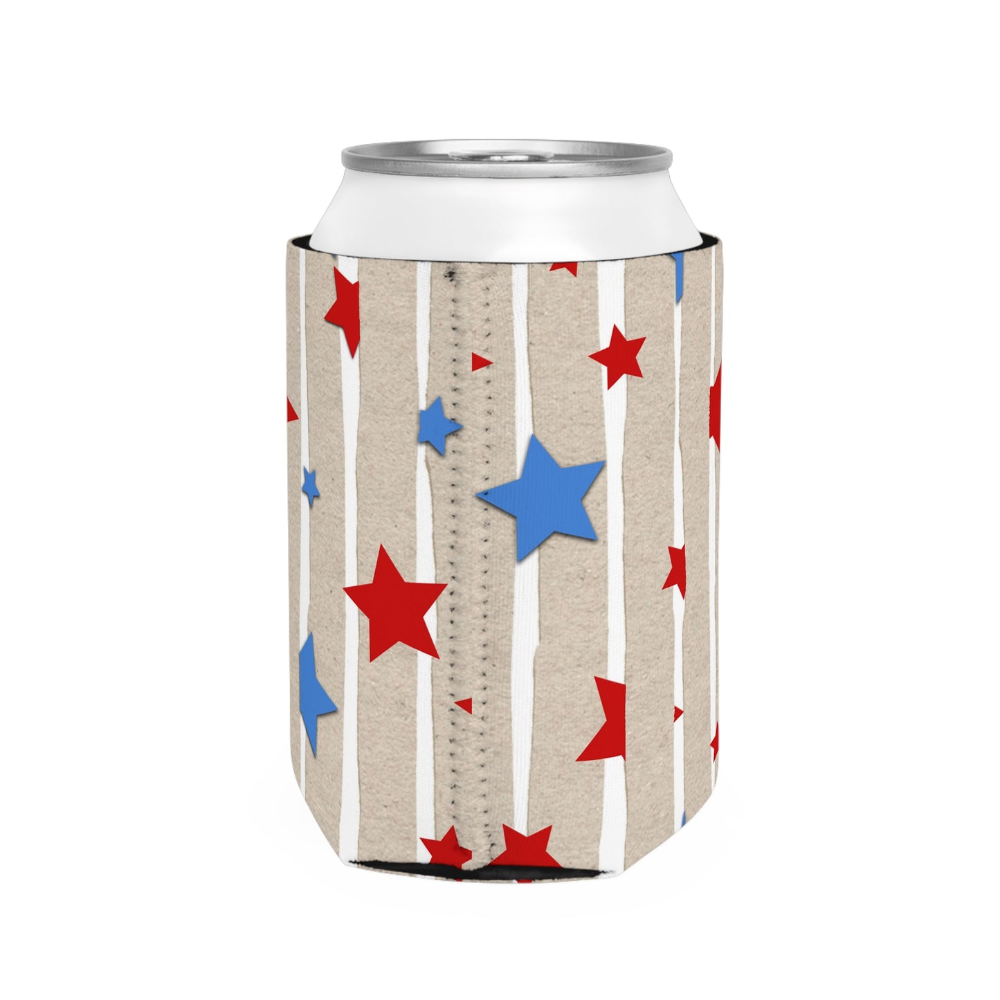 American Flag Themed Stars & Stripes Can Cooler Sleeve