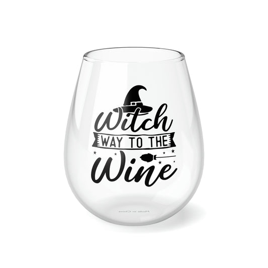 Witch Way To The Wine Stemless Wine Glass, 11.75oz