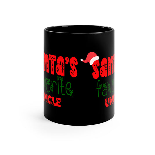 Santa's Favorite Uncle 11oz Black Mug
