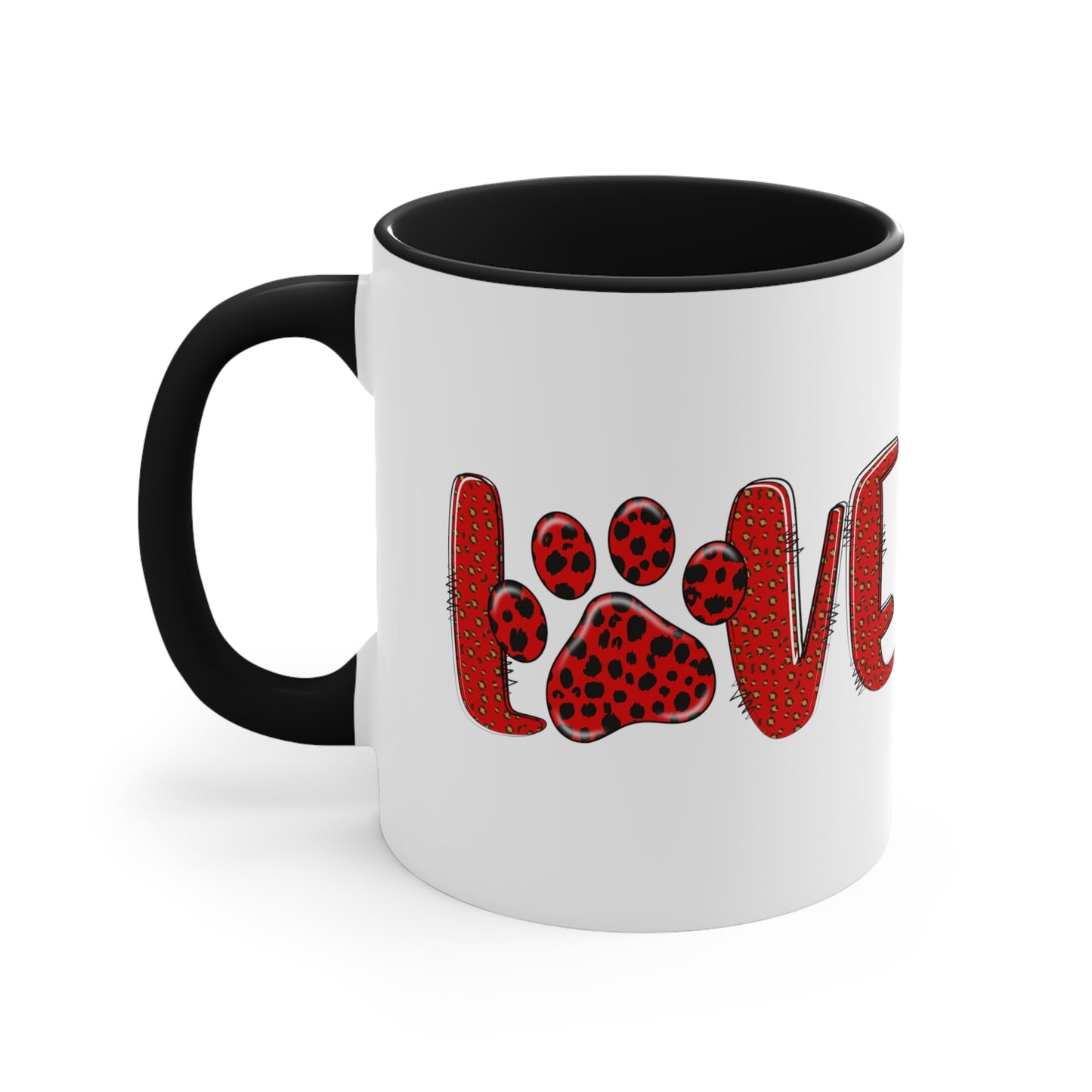Love Valentines Day Accent Coffee Mug, 11oz